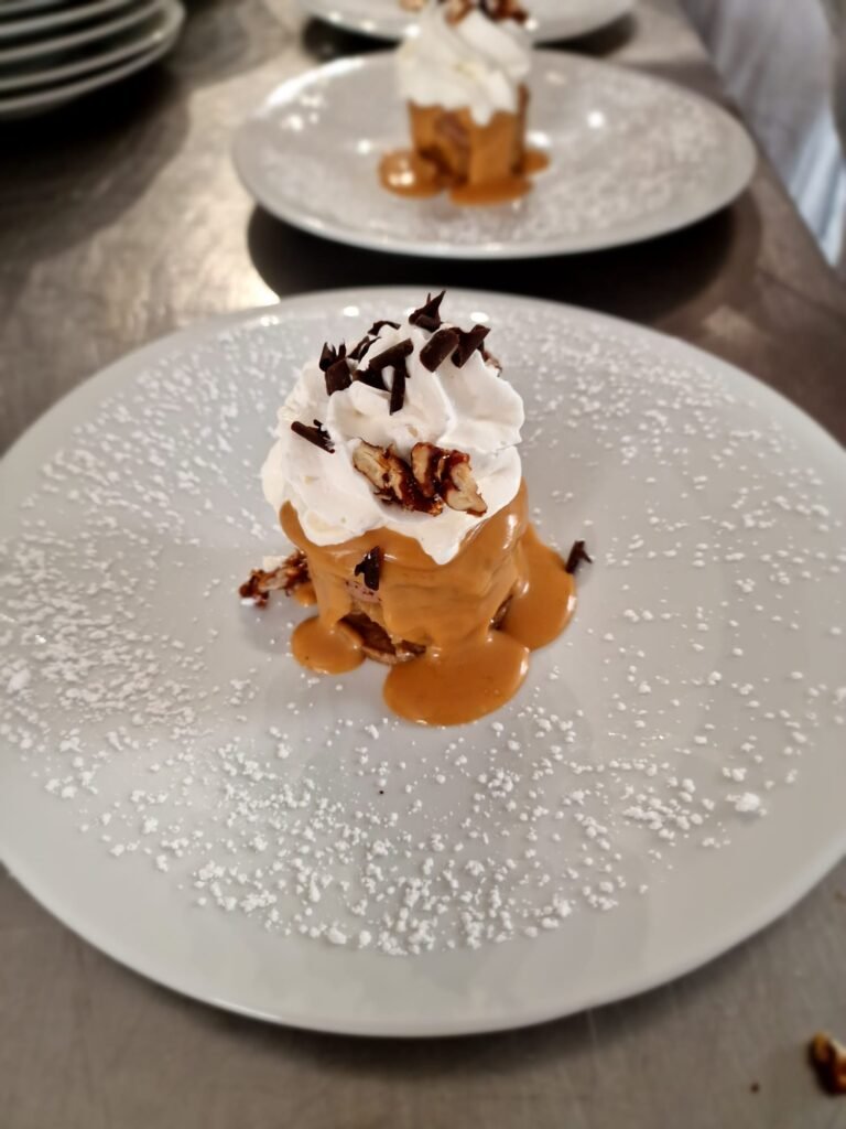 Menu chef privado banoffe pie de platano y galletas